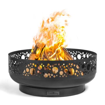 CookKing Feuerschale Boston Produktfoto mit Feuer
