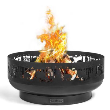 CookKing Feuerschale Forest Produktbild mit Feuer
