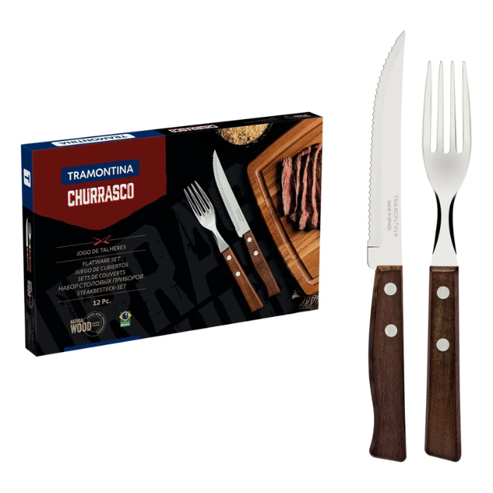 Tramontina 12-teiliges Besteck-Set Polywood